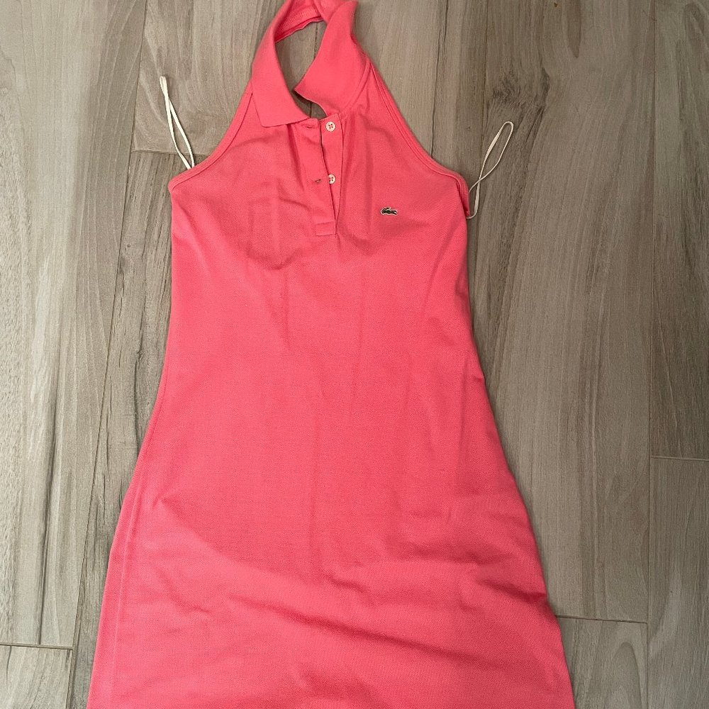 Lacoste Pique Polo Halter Dress